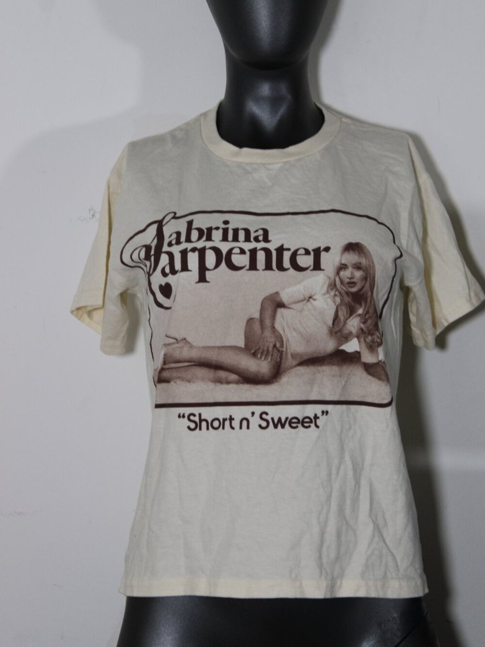Sabrina Carpenter "Short n' Sweet" Graphic T-Shirt - Cream/Beige